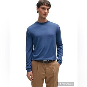 REGULAR-FIT SWEATER IN 100% SCHURWOLLE VIRGIN WOOL - XXL